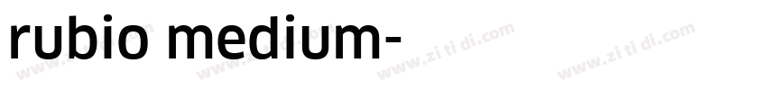 rubio medium字体转换